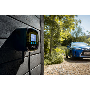 Ohme Home Pro 7.4kW EV Charger installed on wood