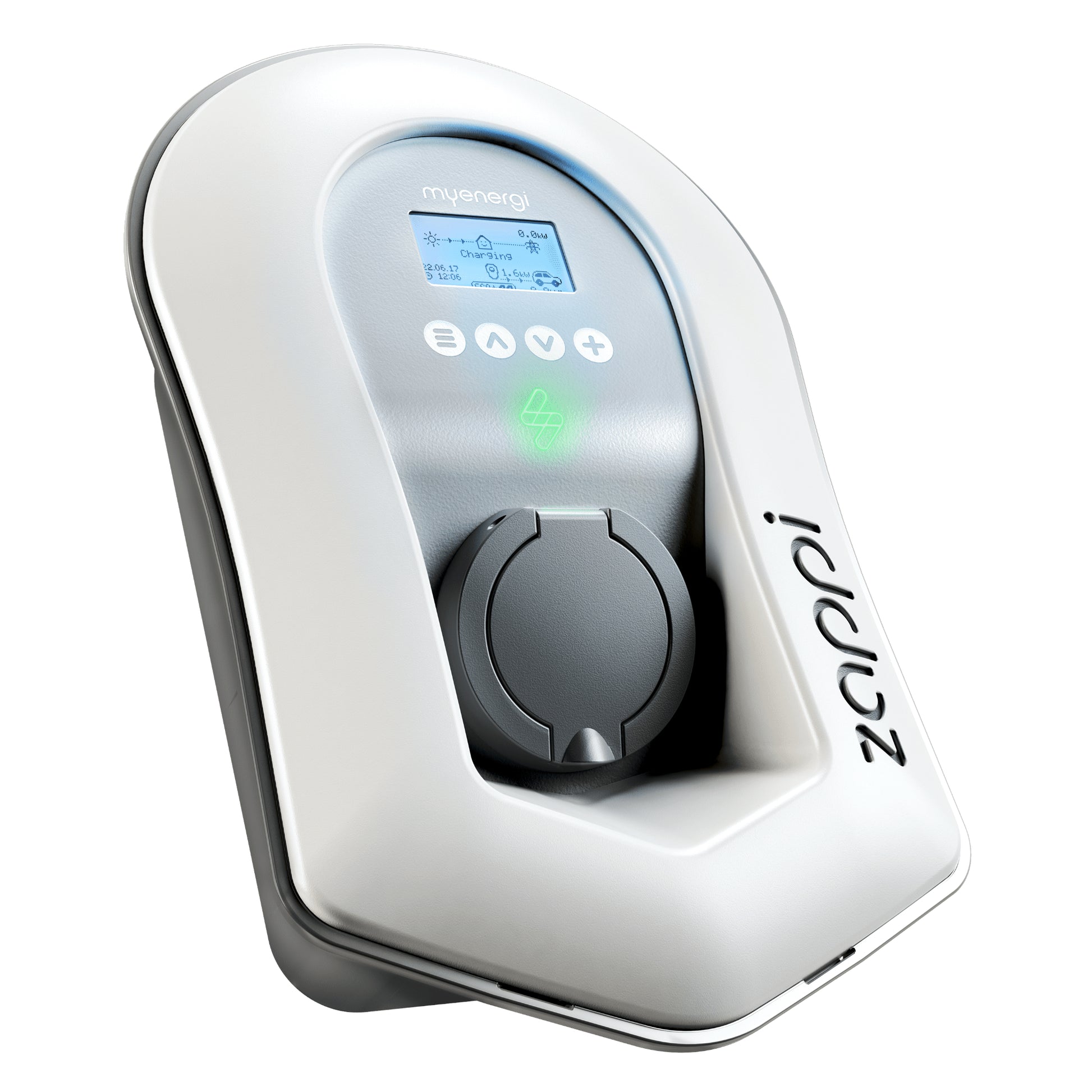 zappi untethered white left tilt