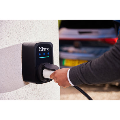 Ohme ePod Untethered Smart EV Charger 7.4kW with cable attached